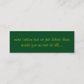 Friedliche Buddha-Statue in einem grünen grünen Wa Mini Visitenkarte (Rückseite)