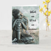 Friedliche Buddha-Wörter von Klugheit Karte (Gelbe Blume)