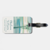 Friedliche Dämmerung tropisch Gepäckanhänger (Rückseite horizontal)