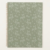Friedliche Einfache Blätter in Olive Green Planer (Vorderseite)