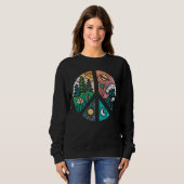 Friedliche Elemente: Natur und Kosmos Sweatshirt (Vorne ganz)