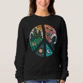 Friedliche Elemente: Natur und Kosmos Sweatshirt (Vorderseite)