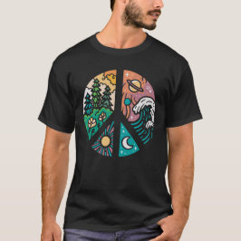 Friedliche Elemente: Natur und Kosmos T-Shirt