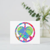 Friedliche Erde Postkarte (Stehend Vorderseite)