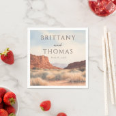 Friedliche erdige Wüstenlandschaft Serviette (Beispiel)