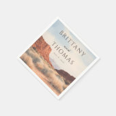 Friedliche erdige Wüstenlandschaft Serviette (Ecke)