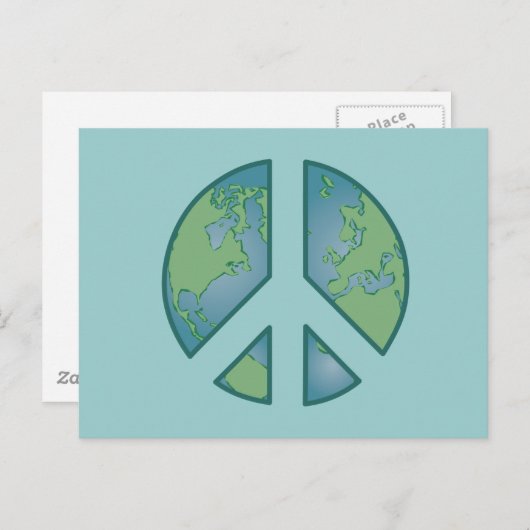 Friedliche Erdpostkarte Postkarte (Vorne/Hinten)
