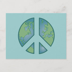 Friedliche Erdpostkarte Postkarte