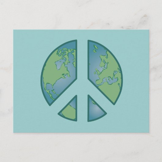 Friedliche Erdpostkarte Postkarte (Vorderseite)
