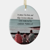 Friedliche Erholung - Psalm 4:8 Inspiration Keramik Ornament (Rechts)