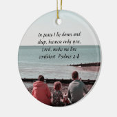 Friedliche Erholung - Psalm 4:8 Inspiration Keramik Ornament (Links)