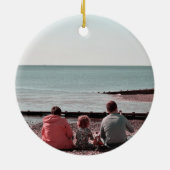 Friedliche Erholung - Psalm 4:8 Inspiration Keramik Ornament (Hinten)