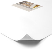 Friedliche Fallszene durch offenes Fenster Poster (Ecke)