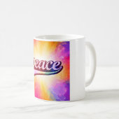 Friedliche farbenfrohe Typografie Inspirierend Kaffeetasse (VorderseiteRechts)