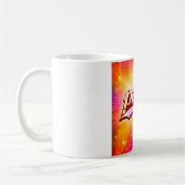 Friedliche farbenfrohe Typografie Inspirierend Kaffeetasse (Links)