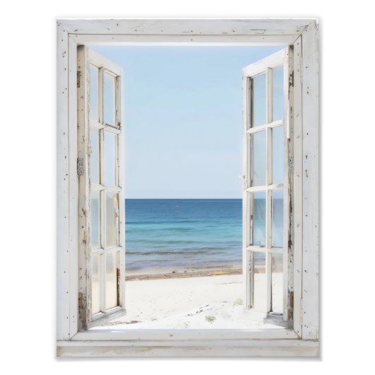 Friedliche Fensteransicht Fotodruck (Vorne)