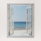 Friedliche Fensteransicht Puzzle (Vertikal)