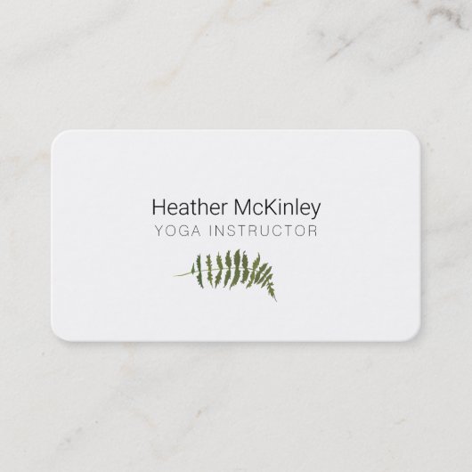 Friedliche Fern Greenery Minimal Business Card Terminkarte (Vorderseite)
