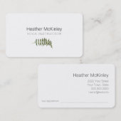 Friedliche Fern Greenery Minimal Business Card Terminkarte (Vorne/Hinten)