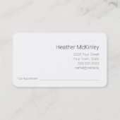 Friedliche Fern Greenery Minimal Business Card Terminkarte (Rückseite)