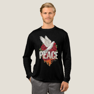 Friedliche Flammen-Taube Tri-Blend Shirt