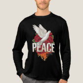 Friedliche Flammen-Taube Tri-Blend Shirt (Vorderseite)