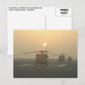 Friedliche Fluglinie Postkarte (Vorne/Hinten)