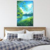 Friedliche Flusslandschaft Kunst, Dichtung und Mus Leinwanddruck (Insitu (Schlafzimmer))