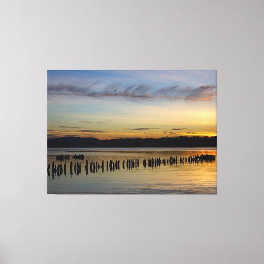 Friedliche Flusslandschaft Leinwanddruck (Vorderseite)