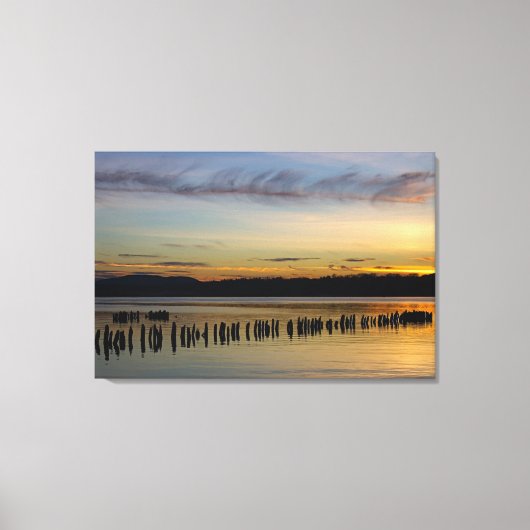 Friedliche Flusslandschaft Leinwanddruck (Vorderseite)
