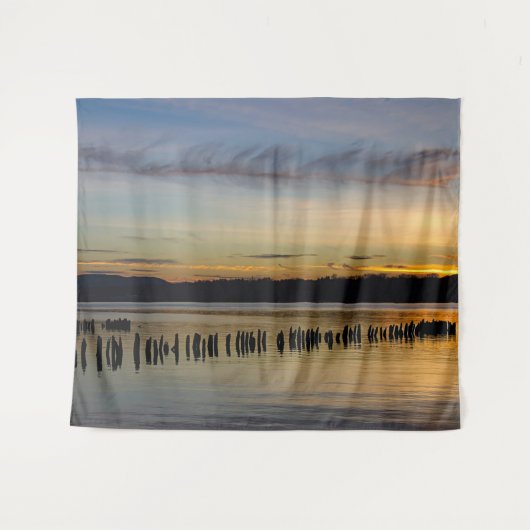 Friedliche Flusslandschaft Wandteppich (Vorderseite (Horizontal))