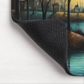 Friedliche Flusspark-Landschaft Mousepad (Ecke)