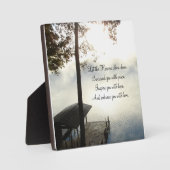 Friedliche Foggy Lake Inspiration Fotoplatte (Vorderseite)