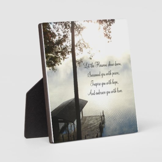 Friedliche Foggy Lake Inspiration Fotoplatte (Vorderseite)