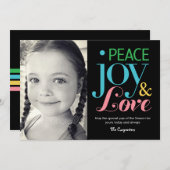 Friedliche Foto-Karten, Joy & Liebe Feiertagskarte (Vorne/Hinten)