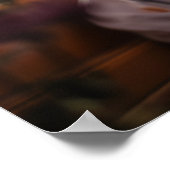 Friedliche Frau im Fenster Poster (Ecke)