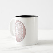Friedliche Frau Pink Black Line Tasse (Vorderseite Links)