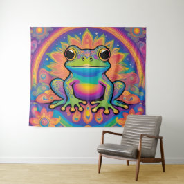 Friedliche Frosch-Vibes für Ihren Raum Wandteppich