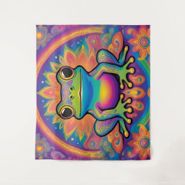 Friedliche Frosch-Vibes für Ihren Raum Wandteppich