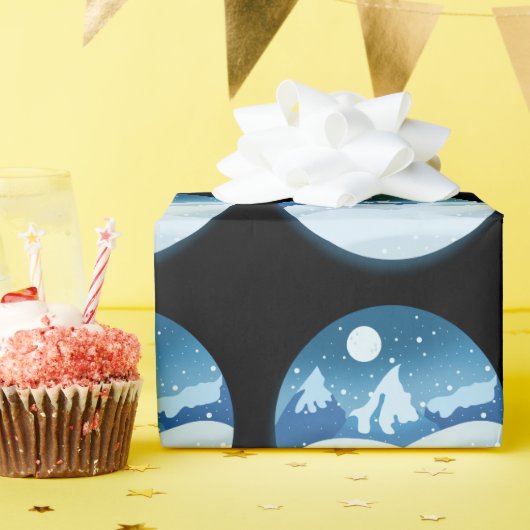 Friedliche Frostlandschaft Geschenkpapier (Geburtstagsparty)
