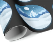 Friedliche Frostlandschaft Geschenkpapier (Rolleneckpunkt)