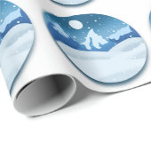 Friedliche Frostlandschaft Geschenkpapier (Rolleneckpunkt)