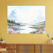 Friedliche Frühlingsflusslandschaft - Restauriert  Leinwanddruck (Insitu (Wohnzimmer))