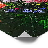 Friedliche Frühlingslandschaft mit üppiger Vegetat Poster (Ecke)