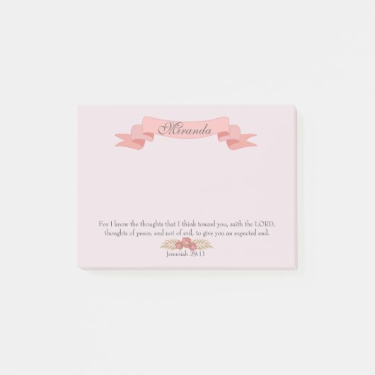 Friedliche Gedanken christlich Post-it Klebezettel (Vorderseite)