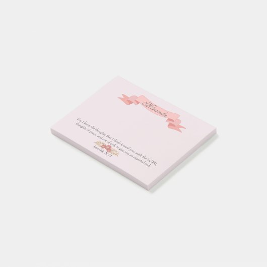 Friedliche Gedanken christlich Post-it Klebezettel (angewinkelt)