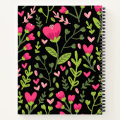 Friedliche Girl mit Blume - Niedliches BlumenNoteb Notizblock (Rückseite)