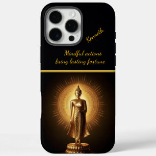 Friedliche Goldene Buddha-Statue, KI-Kunst iPhone 16 Pro Max Hülle