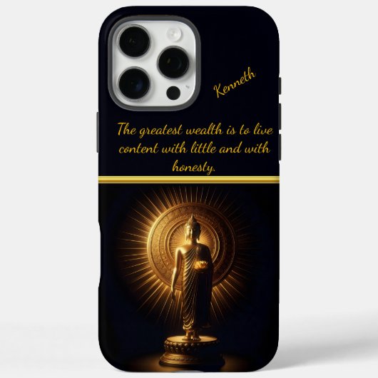 Friedliche Goldene Buddha-Statue, KI-Kunst Case-Mate iPhone Hülle (Rückseite)