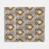 "Friedliche Goldene Momente" Fleecedecke (Vorderseite (Horizontal))